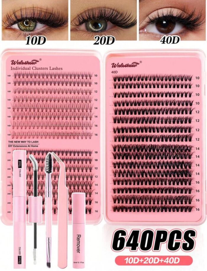 Cluster Eyelash Extension Set 640pcs - Image 3
