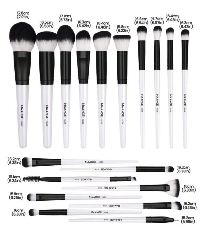 20pcs Professional Makeup Tool Set white - Image 3
