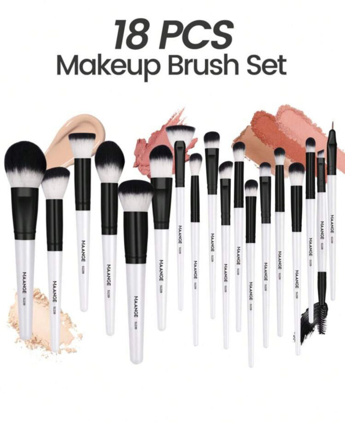 20pcs Professional Makeup Tool Set white - Image 4