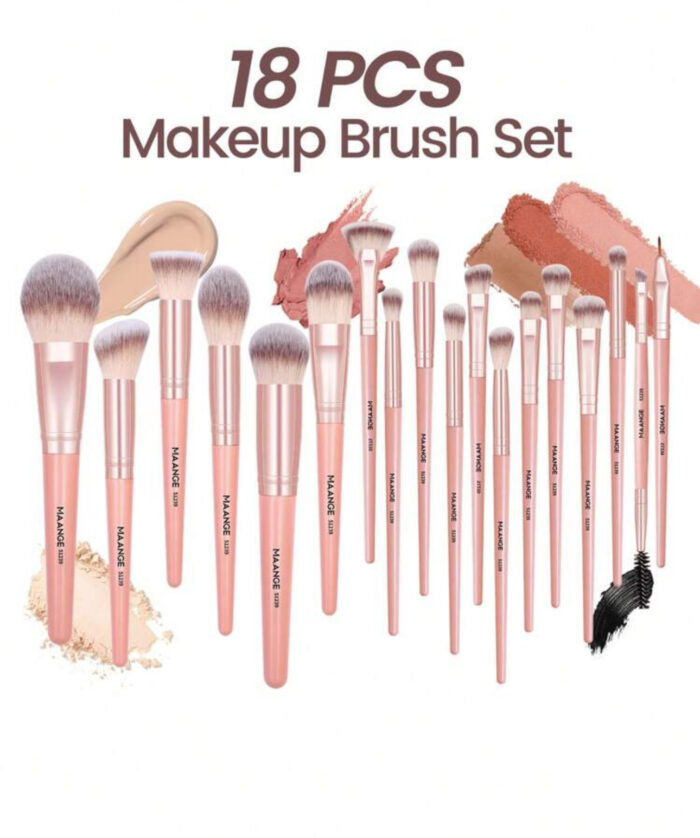20pcs Professional Makeup Tool Set pink - Image 3