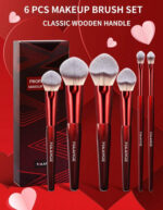 6 pcs makeup brush heart-shaped - Image 5