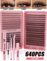 Cluster Eyelash Extension Set 640pcs - Image 2