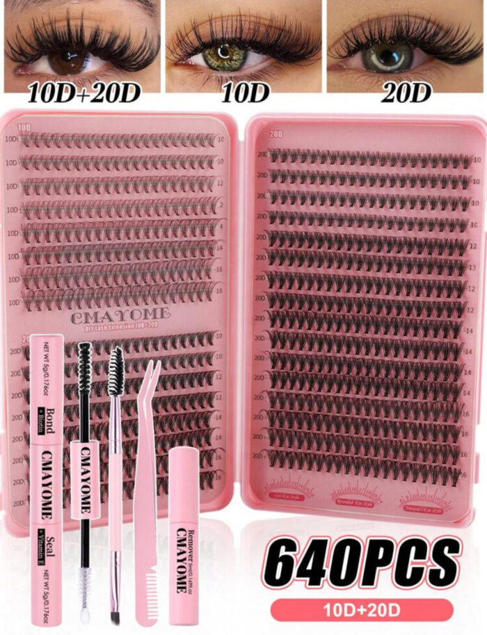 Cluster Eyelash Extension Set 640pcs - Image 2
