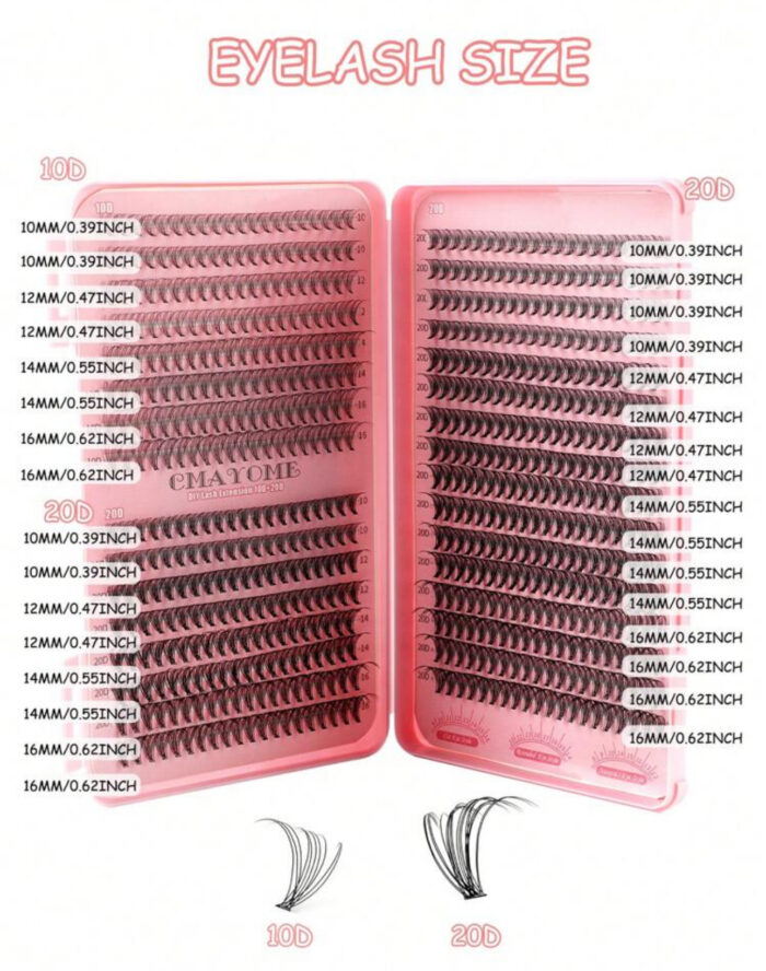 Cluster Eyelash Extension Set 640pcs - Image 3