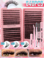 Cluster Eyelash Extension Set 640pcs