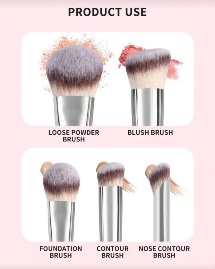 Makeup brush set 5 pcs - Image 2