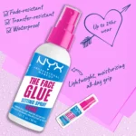 NYX Professional Makeup The Face Glue Setting Spray Up To 24 Hour Wear Transfer Resistant & Waterproof 60ml - Image 3