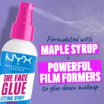 NYX Professional Makeup The Face Glue Setting Spray Up To 24 Hour Wear Transfer Resistant & Waterproof 60ml - Image 6