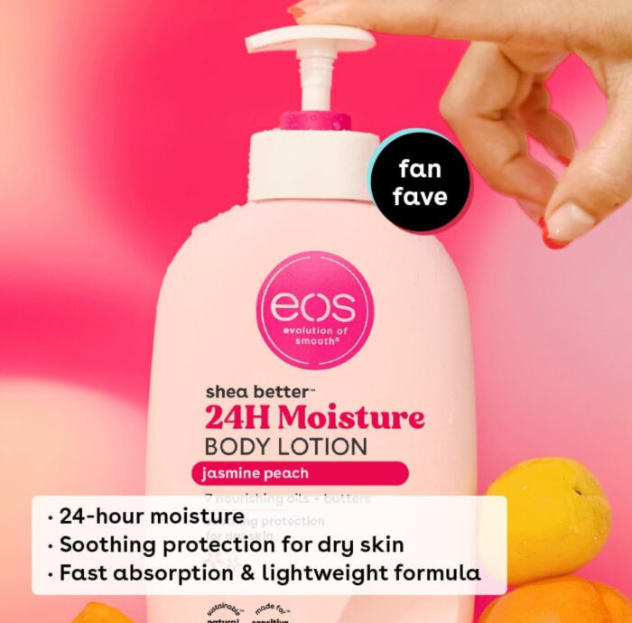 EOS Shea Better ™, 24H Moisture Body Lotion Jasmine Peach473 ml - Image 3