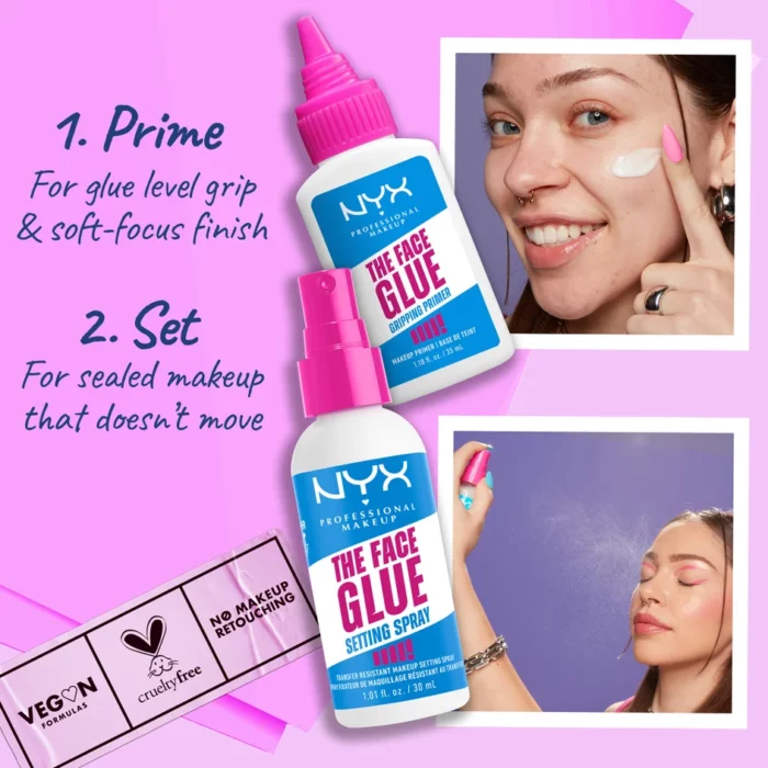 NYX The Face Glue Gripping Primer Up To 24 Hour Hydration and Makeup Wear 35ml - Image 4