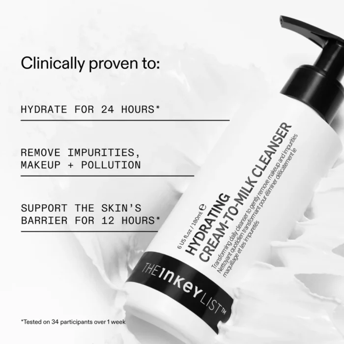 The INKEY List Hydrating Cream-to-Milk Cleanser 180ml - Image 4