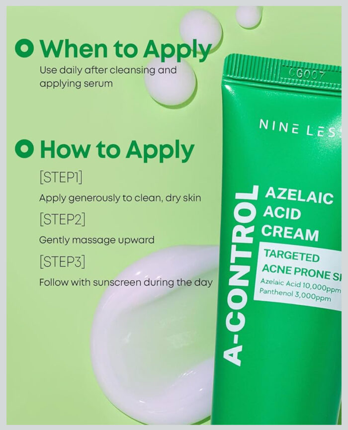 NINELESS A-Control Azelaic Acid Cream  50ml - Image 5