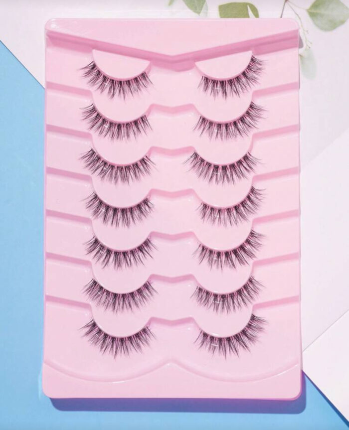 7 pairs natural long curled eyelashes - Image 2