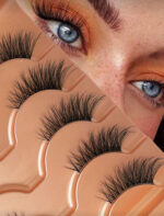 5 Pairs Cat Eye Half Natural & Soft False Eyelashes