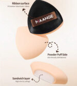 Triangle powder puff 1 pcs with case - random color - Image 5