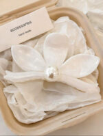 Flower Faux Pearl Plastic Hair Clips 3pcs - Image 4