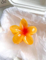 4pcs Flower Shaped Random Mixed Color Lightweight Plastic Hair Clips - Image 5