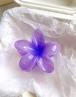 4pcs Flower Shaped Random Mixed Color Lightweight Plastic Hair Clips - Image 2