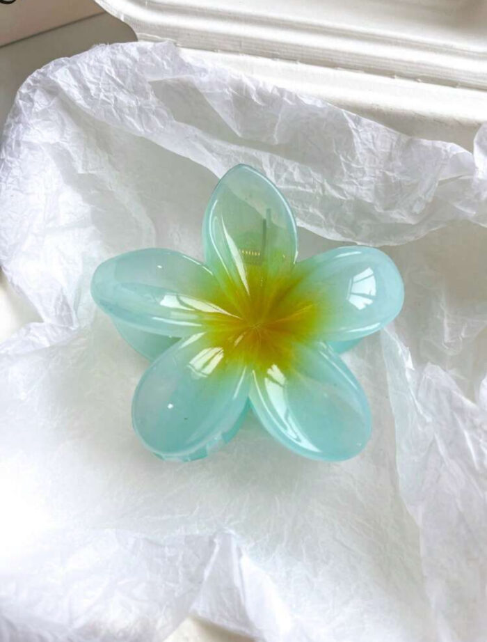 6pcs Flower Shaped Random Mixed Color Lightweight Plastic Hair Clips - Image 6