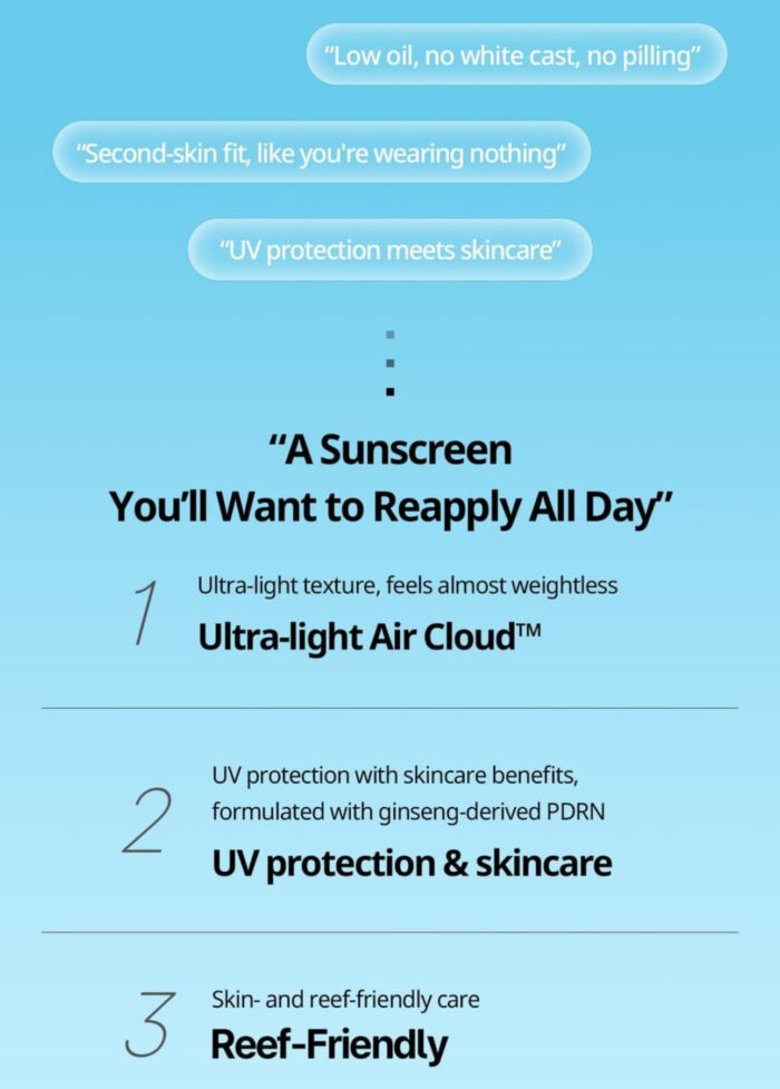 VT - PDRN Air Cloud Sunscreen 50 ML - Image 3