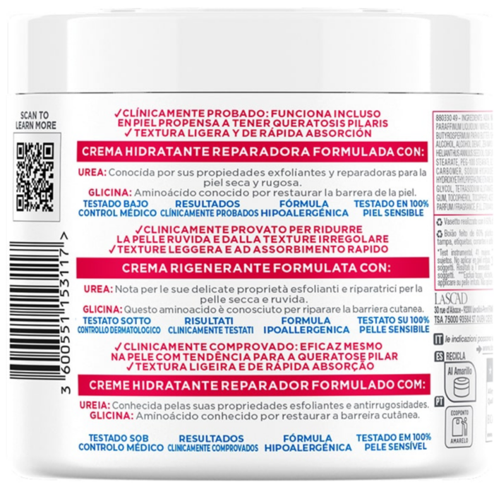 ⁦MIXA UREA CICA REPAIR+ REPAIRING BALM 10% UREA AND AMINO ACID 400 ML⁩ - الصورة ⁦3⁩