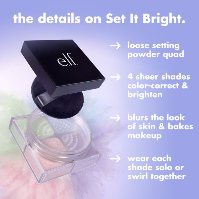 ⁦Elf Set It Bright Powder Quad⁩ - الصورة ⁦3⁩