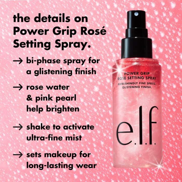 ⁦Elf Power Grip Rosé Setting Spray-80 ml⁩ - الصورة ⁦4⁩