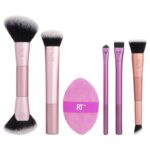 Real Techniques Big Blends Energy, Brush + Dual-Sided Puff Set 6 Piece Set