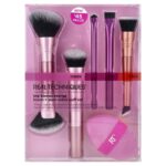 ⁦Real Techniques Big Blends Energy, Brush + Dual-Sided Puff Set 6 Piece Set⁩ - الصورة ⁦2⁩