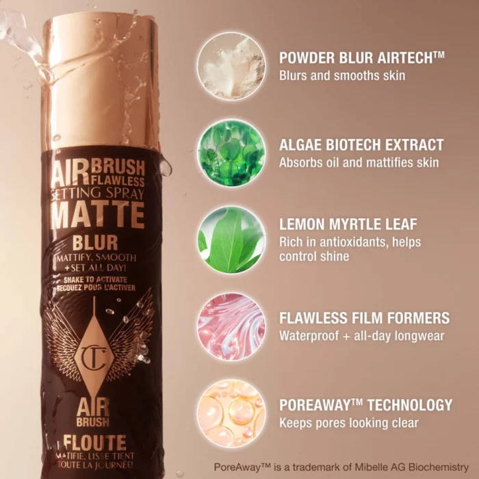 ⁦Charlotte Tilbury Airbrush Flawless Setting Spray - Matte 34ml⁩ - الصورة ⁦3⁩