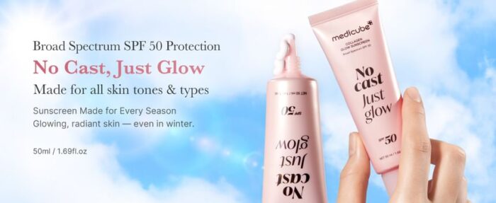 ⁦MEDICUBE Collagen Glow Sunscreen - 50ml (SPF50+ PA++++)⁩ - الصورة ⁦2⁩