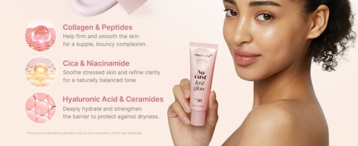 ⁦MEDICUBE Collagen Glow Sunscreen - 50ml (SPF50+ PA++++)⁩ - الصورة ⁦3⁩