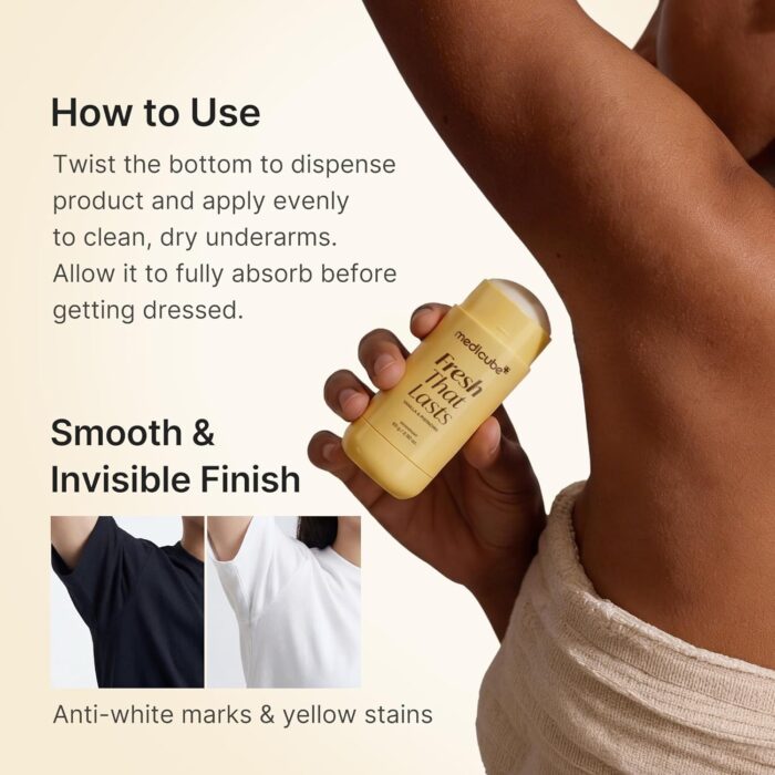 Medicube Kojic Acid & Turmeric Aluminum-Free Deodorant Vanilla & Pistachio Perfumed Stick 83 g - Image 3