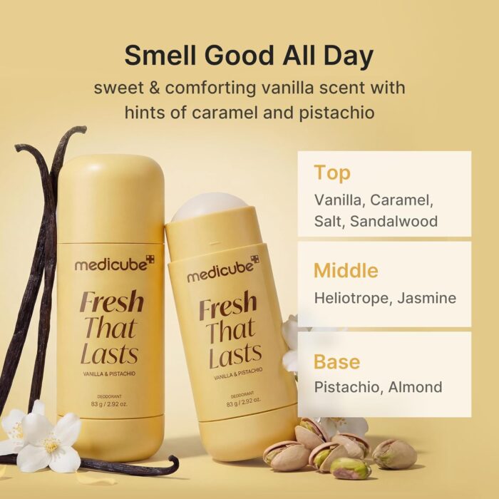 Medicube Kojic Acid & Turmeric Aluminum-Free Deodorant Vanilla & Pistachio Perfumed Stick 83 g - Image 5