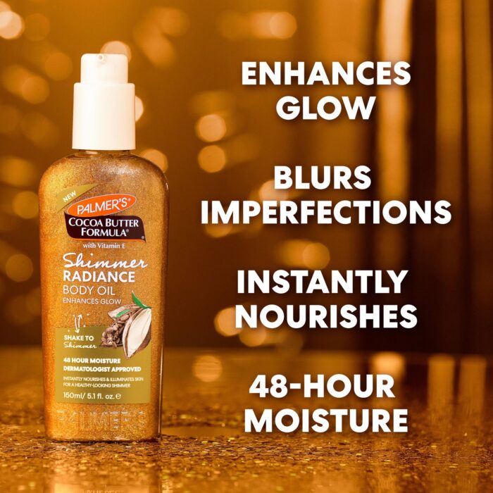 Palmer's Cocoa Butter Formula with Vitamin E Shimmer Radiance Body Oil- 150 ml - Image 6