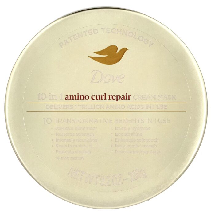 Dove Amino Curl Repair, 10 in 1 Cream Mask, 9.2 oz (260 g) - Image 2