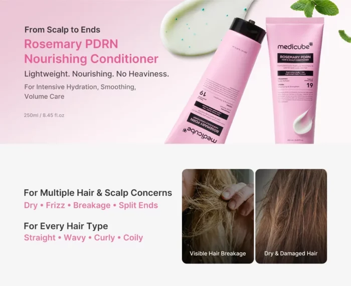 medicube - Rosemary PDRN Hair & Scalp Conditioner 250 ml - Image 2