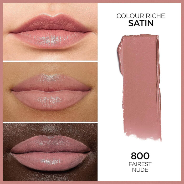 Loreal Colour Riche Lipstick 800 Fairest Nude - Image 3