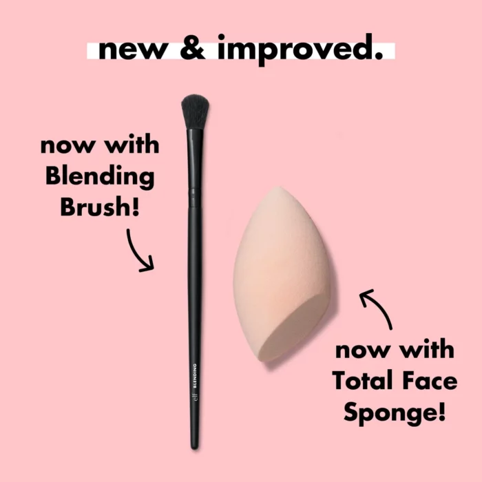 ⁦Elf makeup Full Face & Eye Makeup Brush Set with Travel Case⁩ - الصورة ⁦3⁩