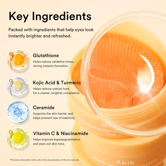 Abib - Glutathione Kojic Acid Eye Patch Vita Jelly 30 pairs - Image 6