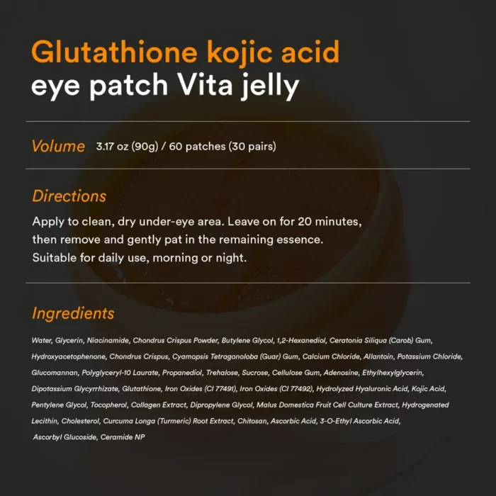 Abib - Glutathione Kojic Acid Eye Patch Vita Jelly 30 pairs - Image 9