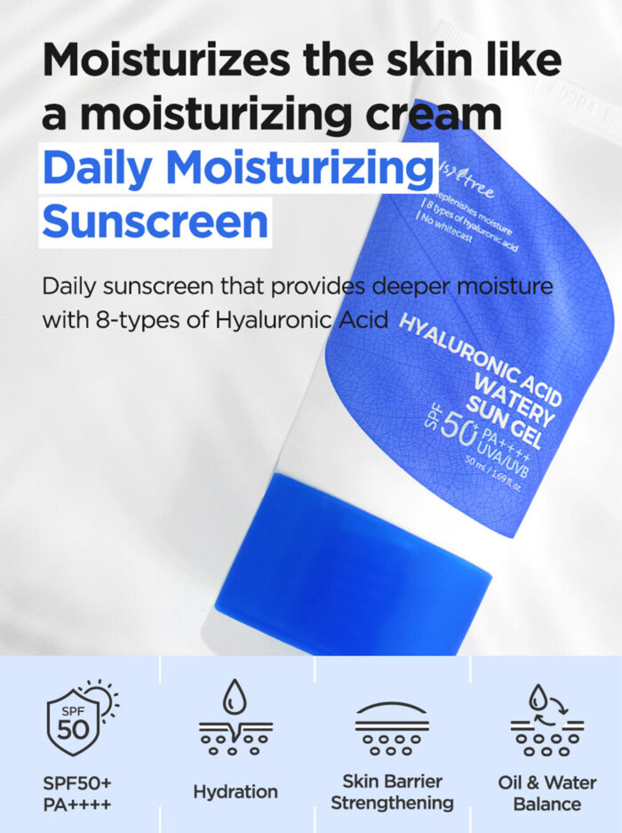 Isntree Hyaluronic Acid Watery Sun Gel Moisturizing Sunscreen 50ml, (2-PACK) - Image 2