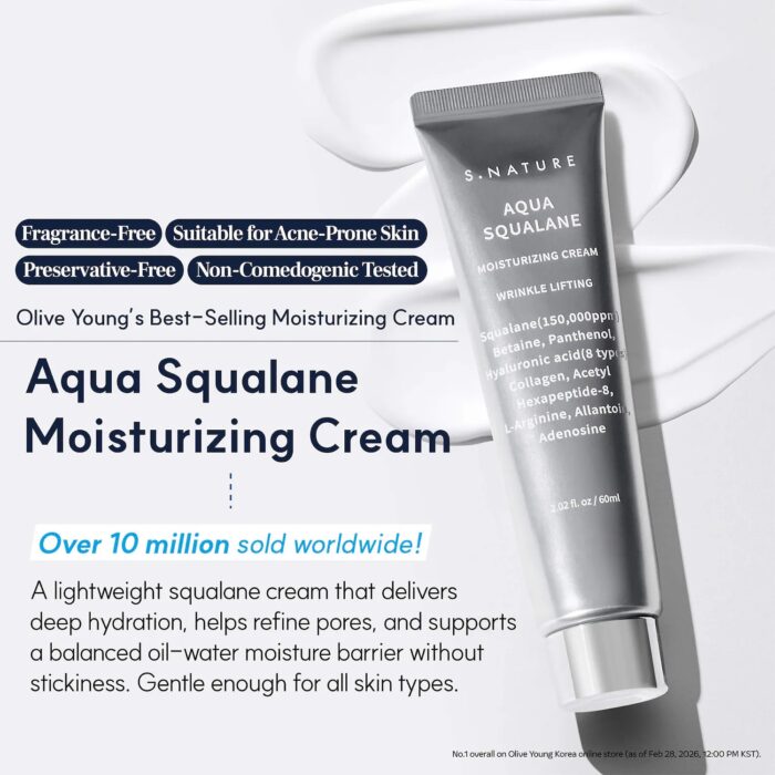 S.NATURE 
Aqua Squalane Moisturizing Lightweight Hydrating Face Cream- 80 ml - Image 8