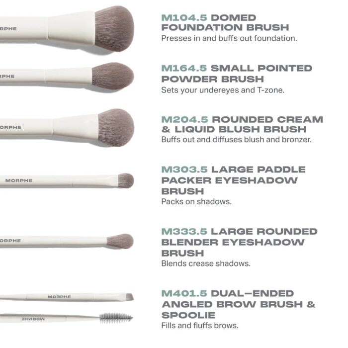 Morphe Along For The Glide 6-Piece Travel Brush Set - Image 3