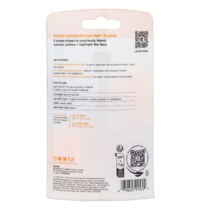 Real Technique – Miracle Complexion Sponges  6 pack - Image 2