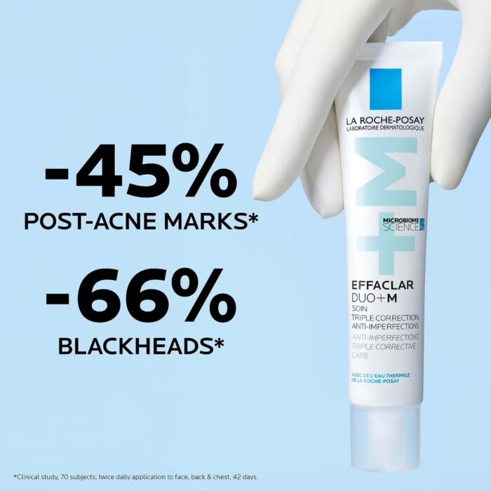 La Roche-Posay Effaclar Duo+M Anti-Blemish Corrective Gel Moisturiser for Oily, Blemish-Prone Skin 40ml - Image 4