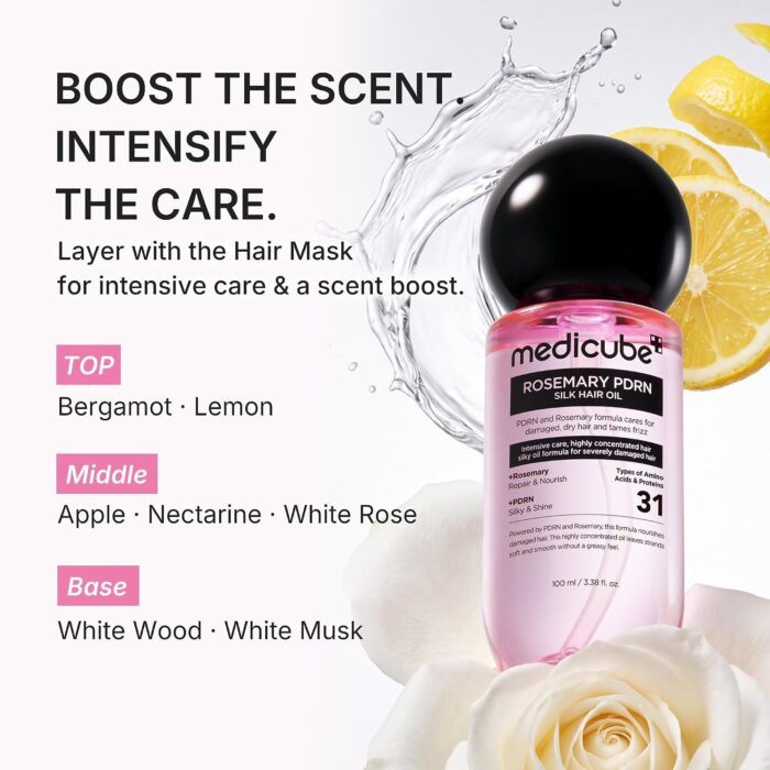 ⁦Medicube Rosemary PDRN Silk Hair Oil 100ml⁩ - الصورة ⁦7⁩